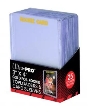UP Toploader / Sleeves Gold foil Rookie 25ks