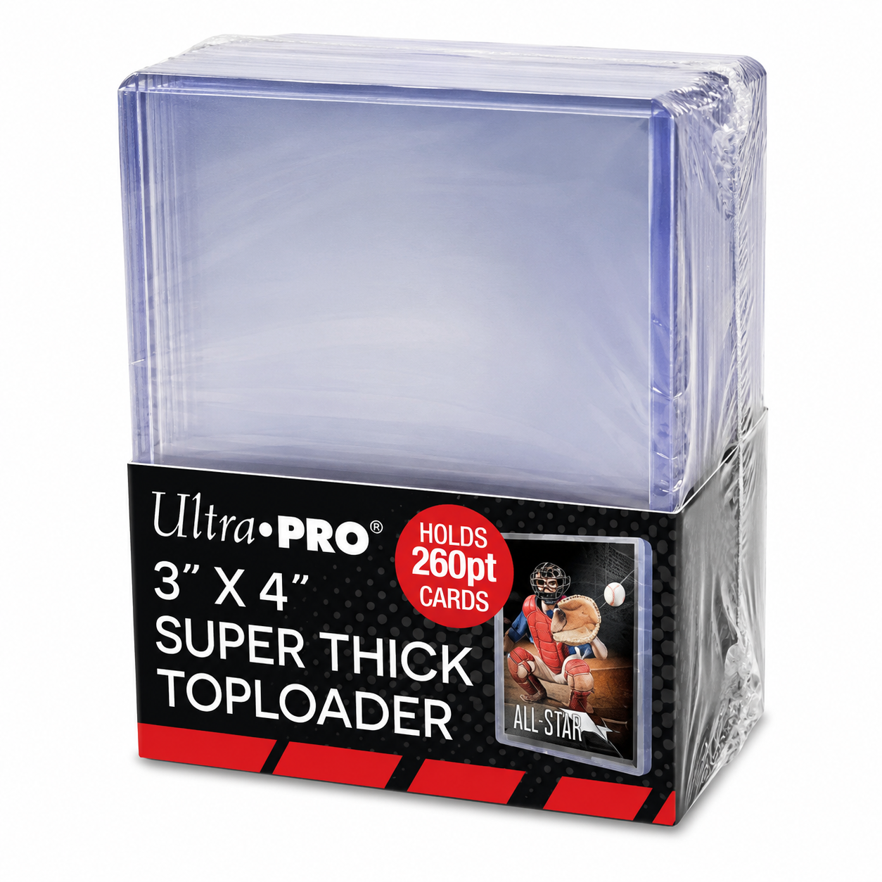UP Toploader 3" x 4" Super Thick 260PT  10ks
